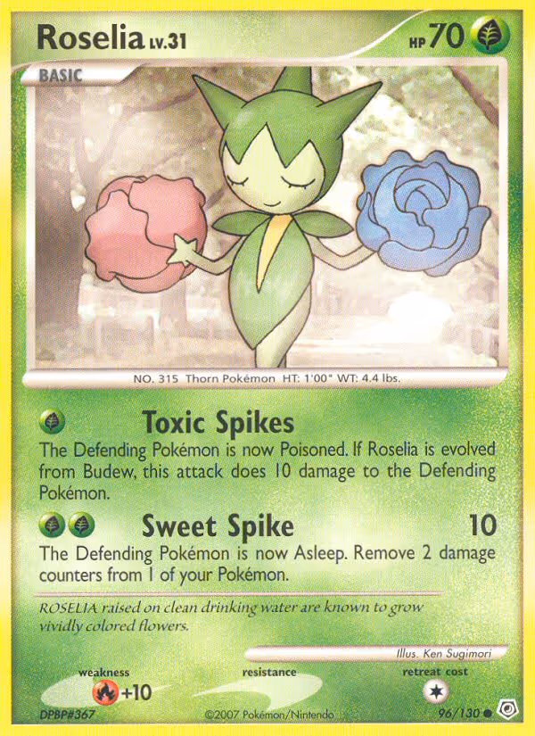 Roselia 96/130 Pokemon card