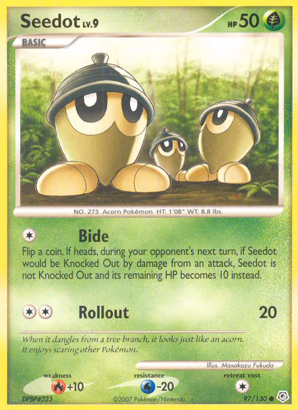 Seedot 97/130 Pokemon card