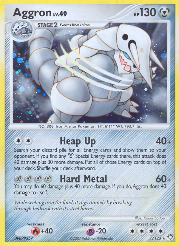 Aggron 1/123 Pokemon card
