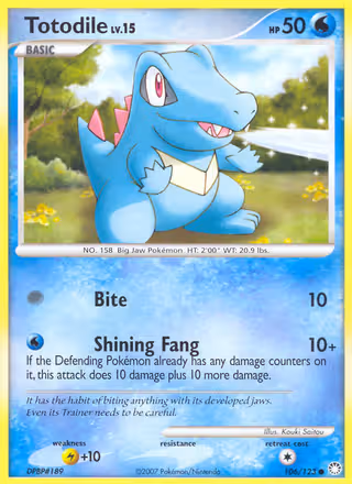 Totodile 106/123 Pokemon card