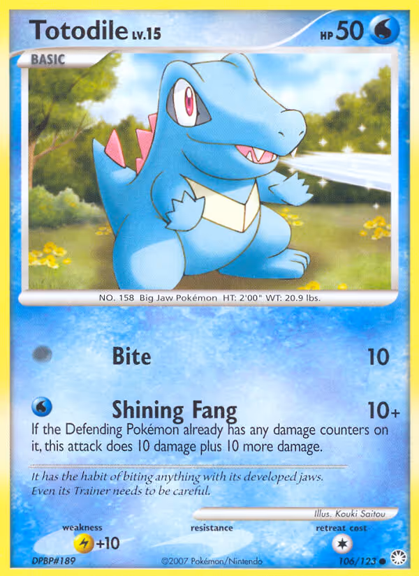 Totodile 106/123 Pokemon card
