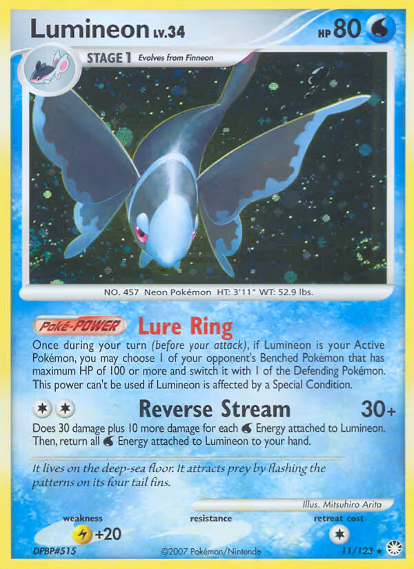 Lumineon 11/123 Pokemon card