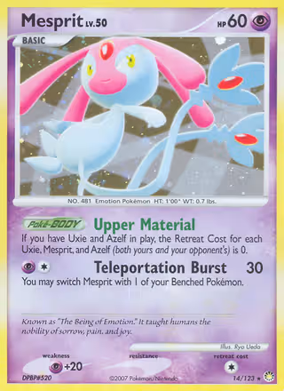 Mesprit 14/123 Pokemon card