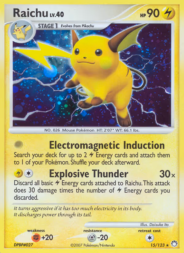 Raichu 15/123 Pokemon card