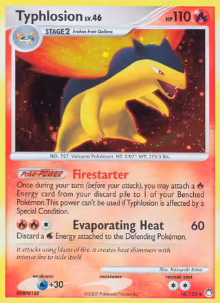 Typhlosion 16/123 Pokemon card