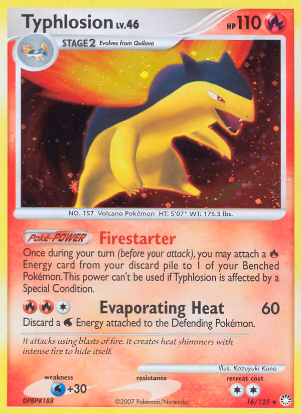 Typhlosion 16/123 Pokemon card
