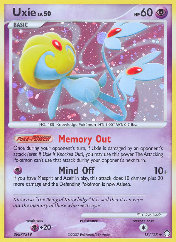 Uxie 18/123 Pokemon card
