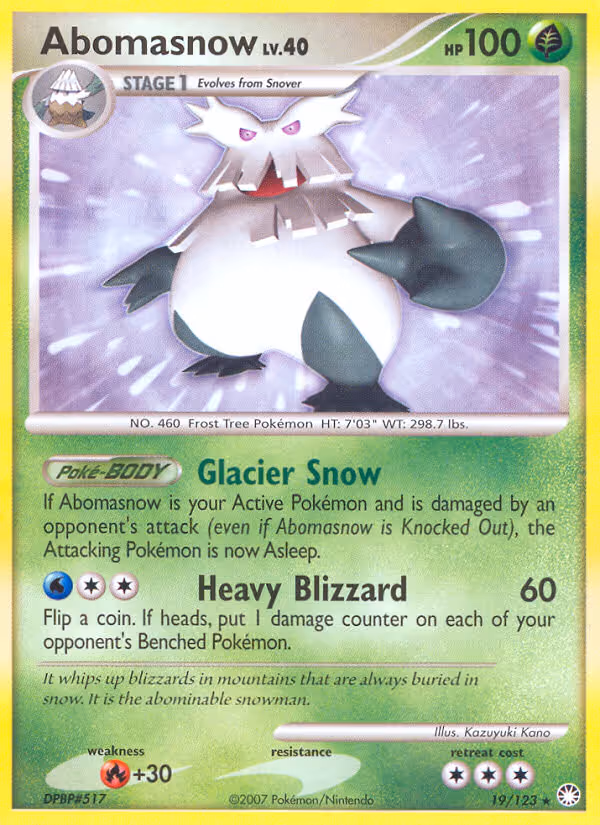 Abomasnow 19/123 Pokemon card