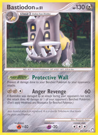 Bastiodon 21/123 Pokemon card