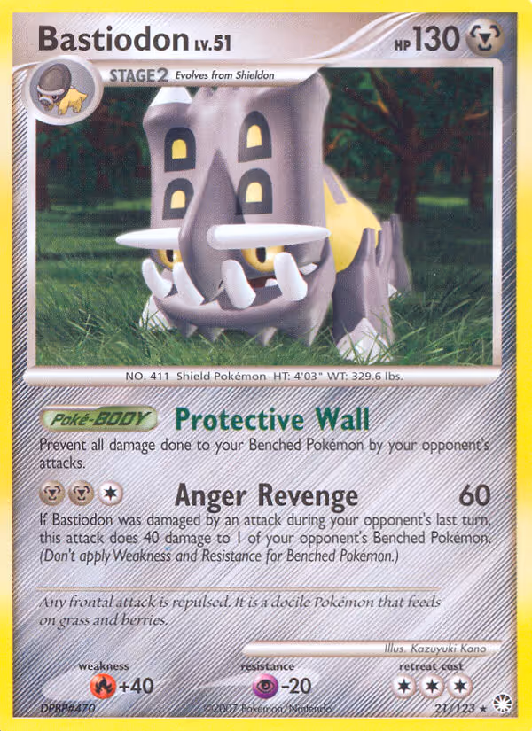 Bastiodon 21/123 Pokemon card