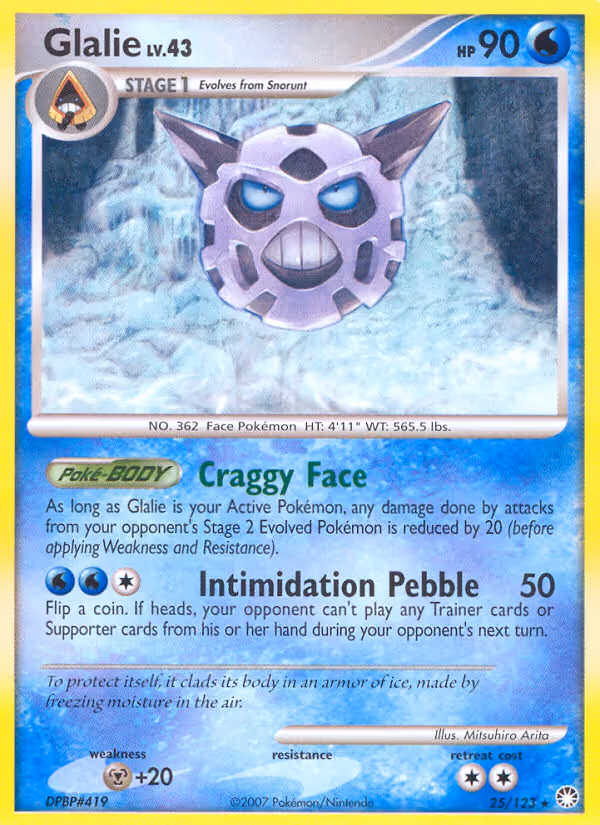 Glalie 25/123 Pokemon card