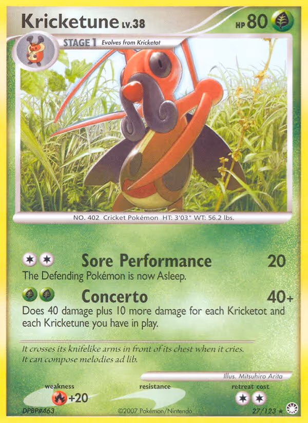 Kricketune 27/123 Pokemon card