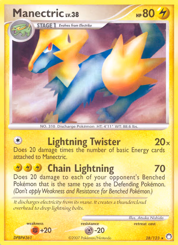 Manectric 28/123 Pokemon card