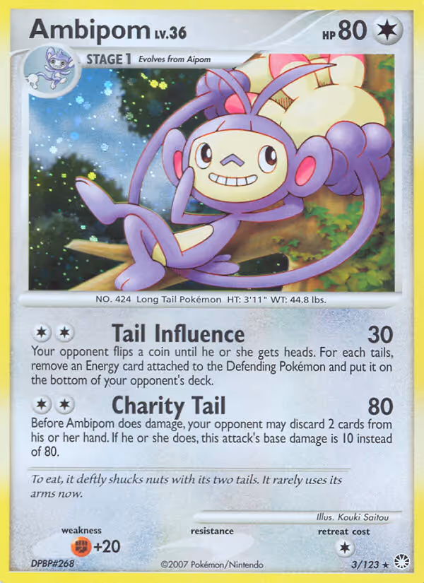 Ambipom 3/123 Pokemon card
