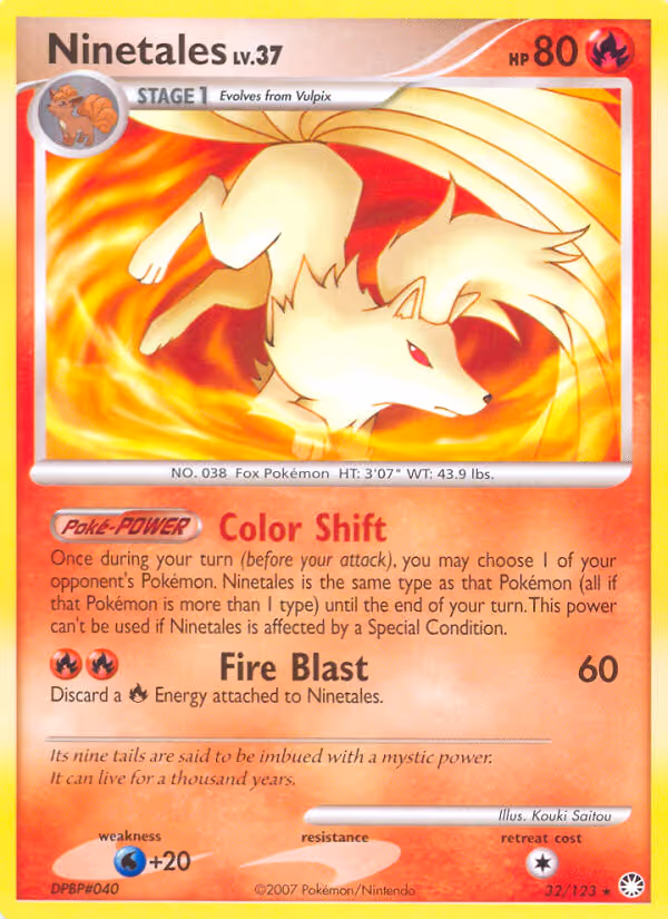 Ninetales 32/123 Pokemon card