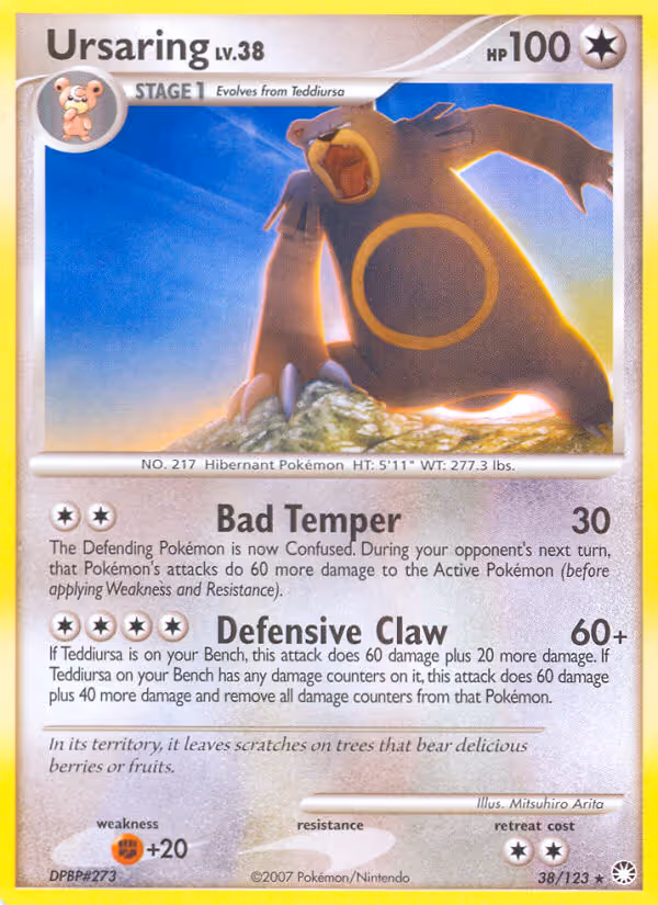 Ursaring 38/123 Pokemon card