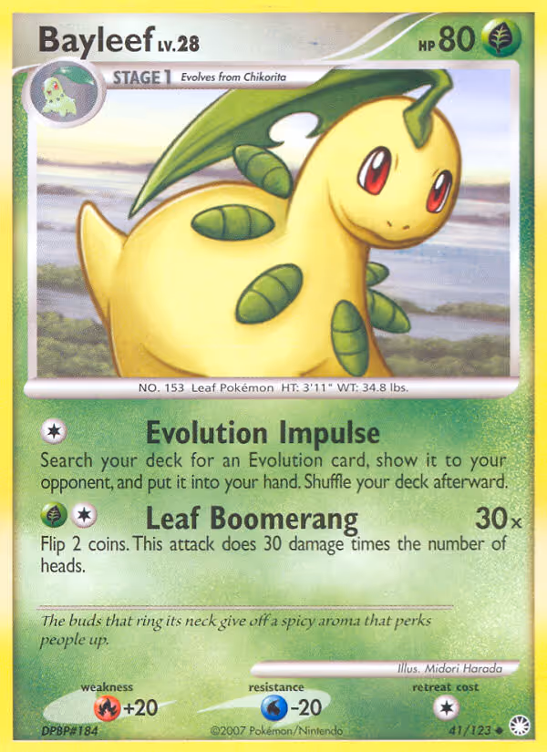 Bayleef 41/123 Pokemon card