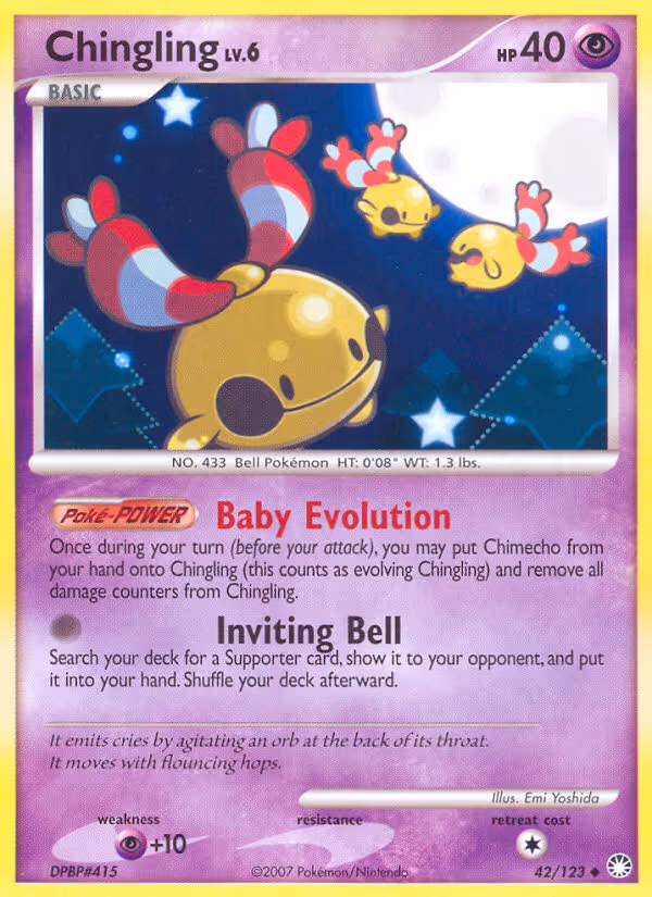 Chingling 42/123 Pokemon card