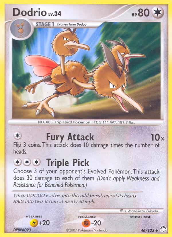 Dodrio 46/123 Pokemon card
