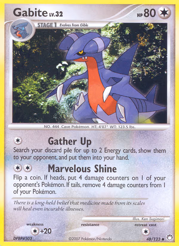 Gabite 48/123 Pokemon card