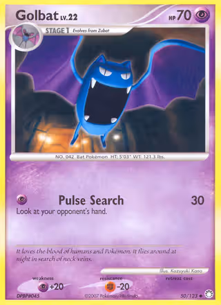 Golbat 50/123 Pokemon card