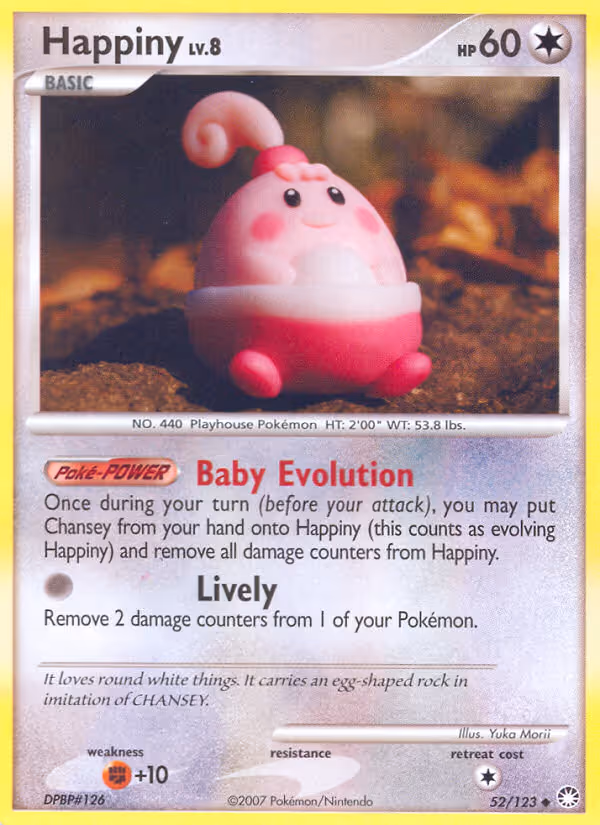 Happiny 52/123 Pokemon card