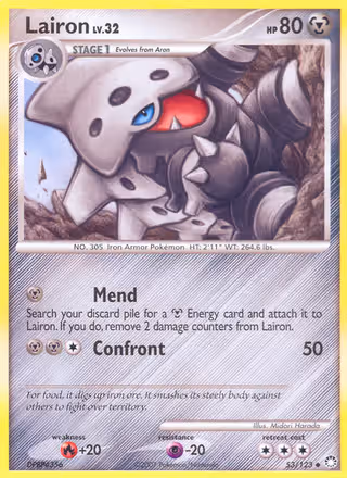 Lairon 53/123 Pokemon card