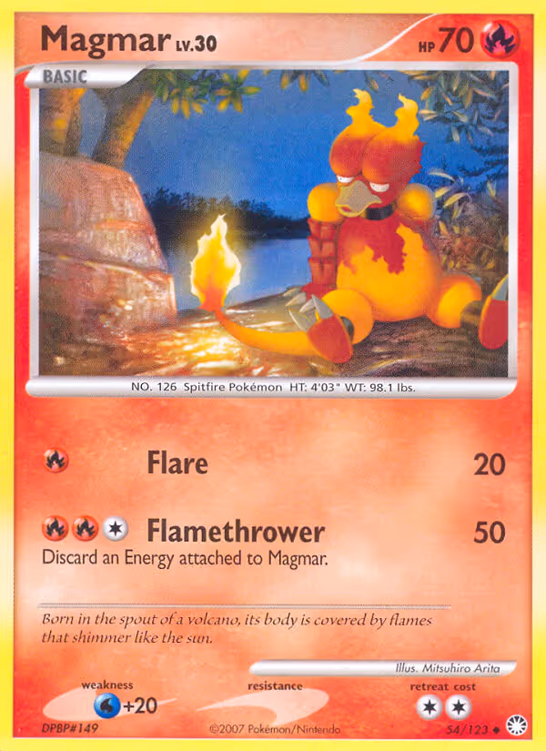 Magmar 54/123 Pokemon card