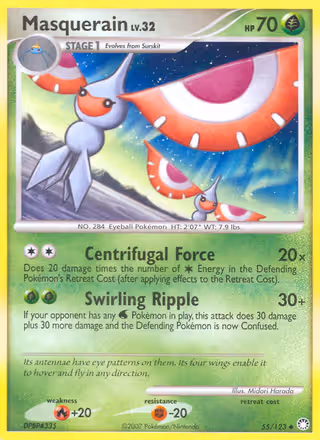 Masquerain 55/123 Pokemon card