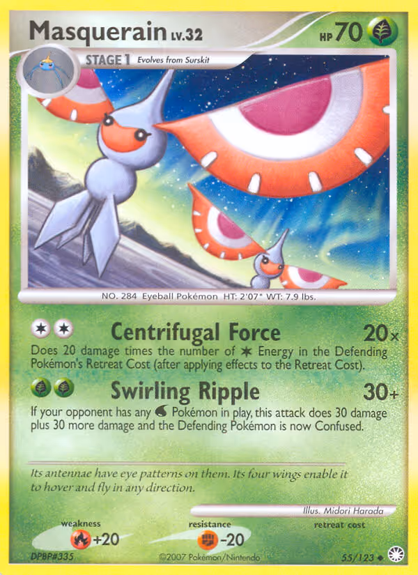 Masquerain 55/123 Pokemon card