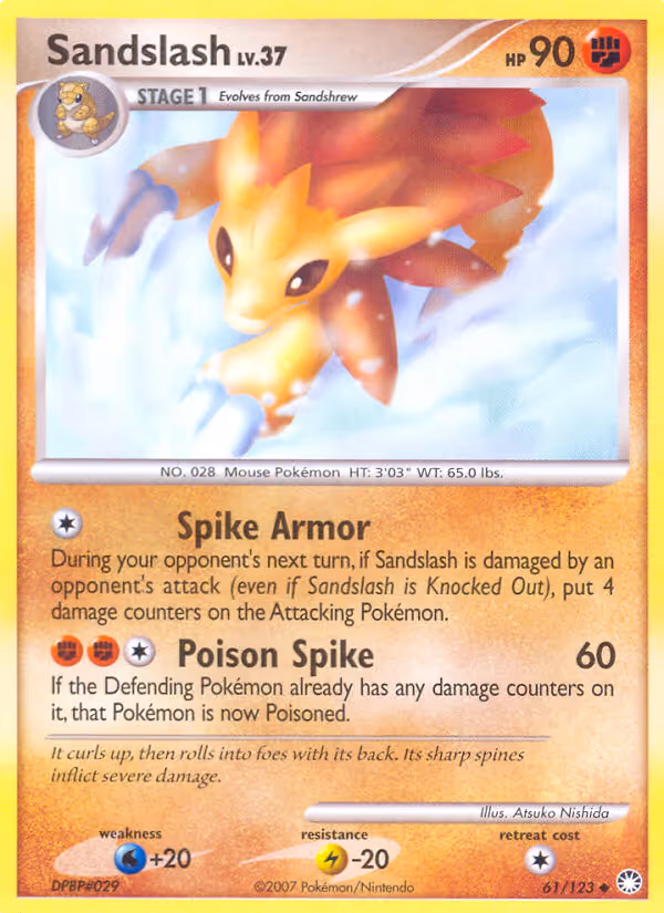 Sandslash 61/123 Pokemon card
