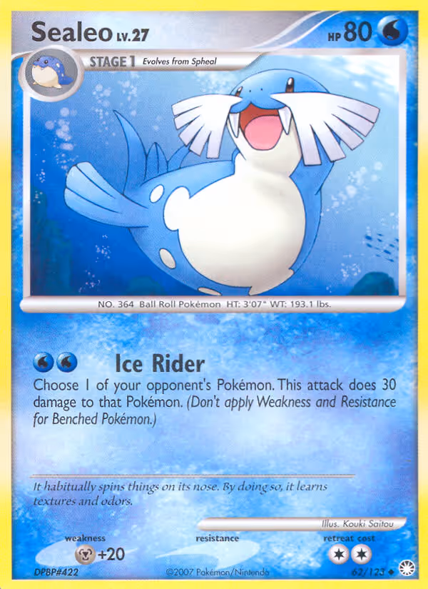 Sealeo 62/123 Pokemon card