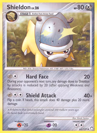 Shieldon 63/123 Pokemon card