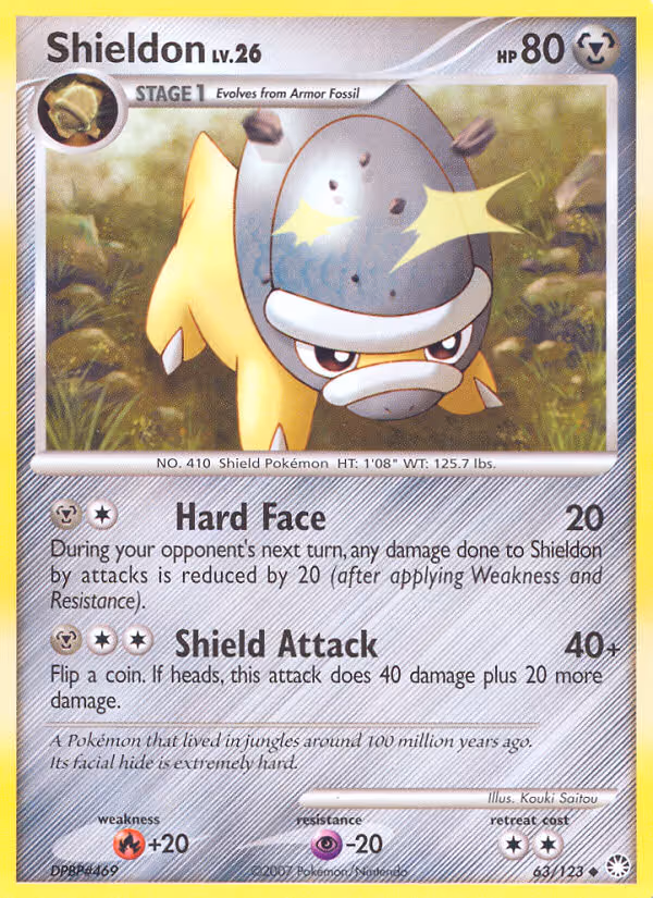 Shieldon 63/123 Pokemon card