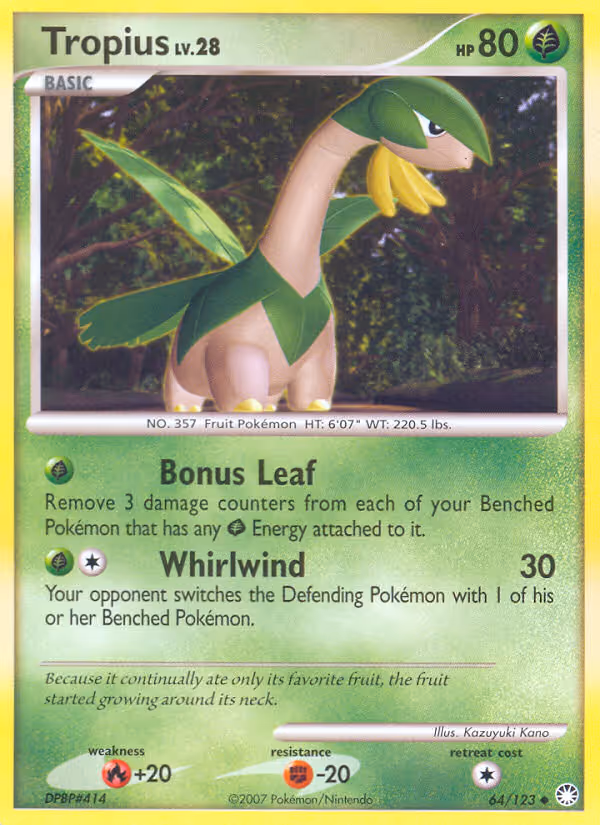 Tropius 64/123 Pokemon card