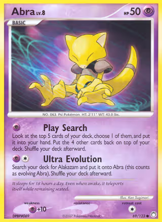 Abra 69/123 Pokemon card