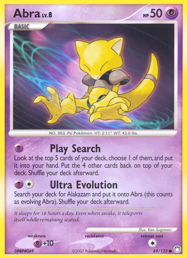 Abra 69/123 Pokemon card