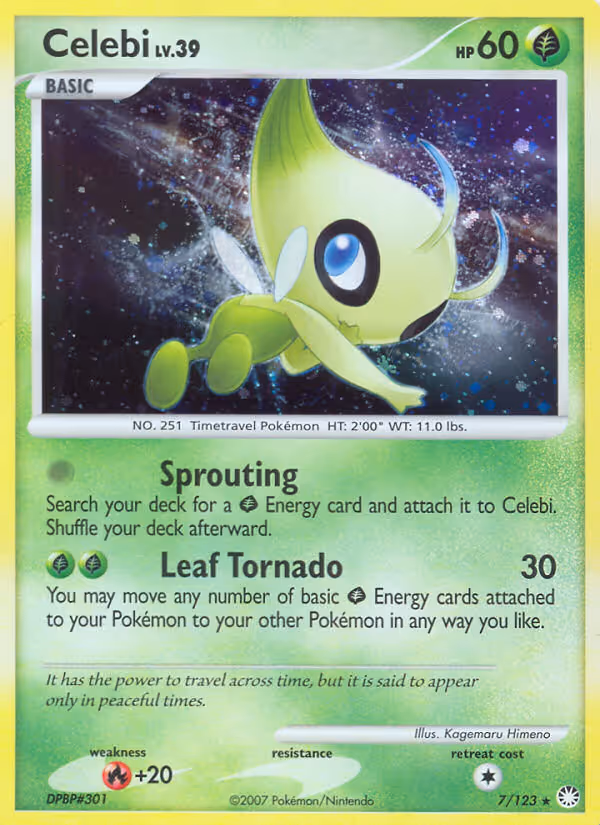 Celebi 7/123 Pokemon card