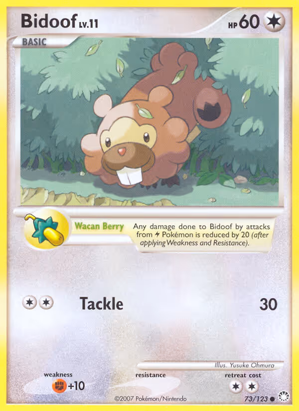 Bidoof 73/123 Pokemon card