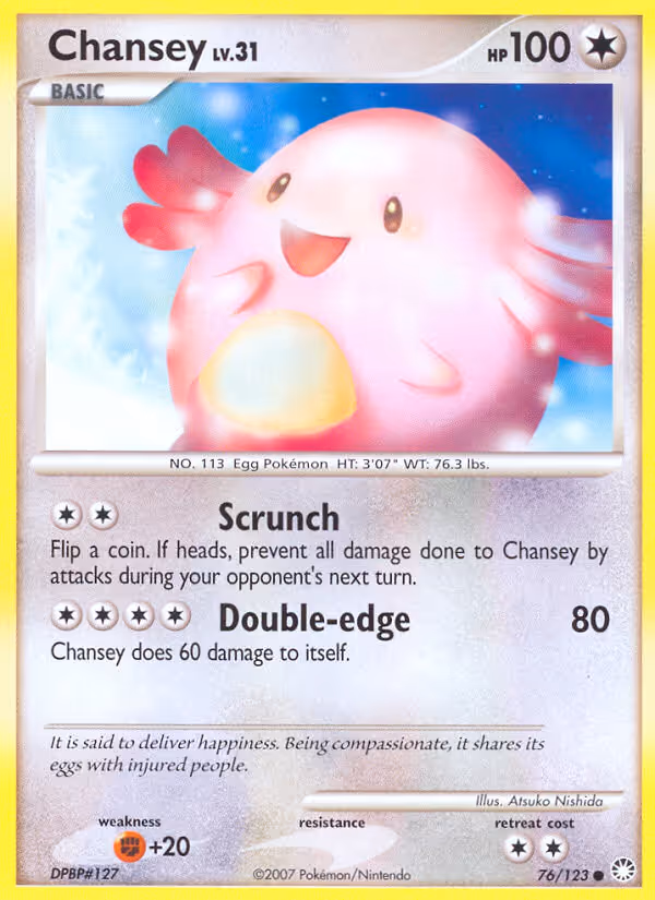 Chansey 76/123 Pokemon card