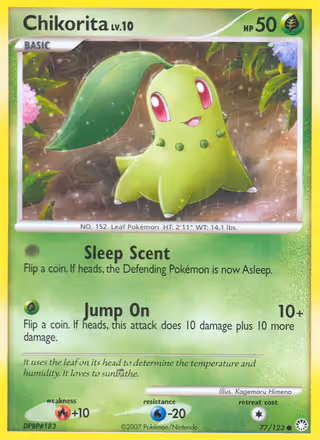 Chikorita 77/123 Pokemon card
