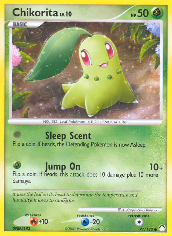 Chikorita 77/123 Pokemon card