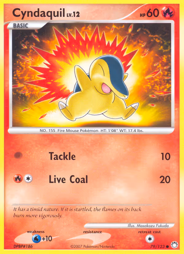 Cyndaquil 79/123 Pokemon card