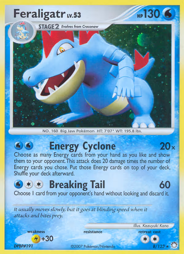 Feraligatr 8/123 Pokemon card