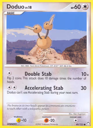 Doduo 80/123 Pokemon card