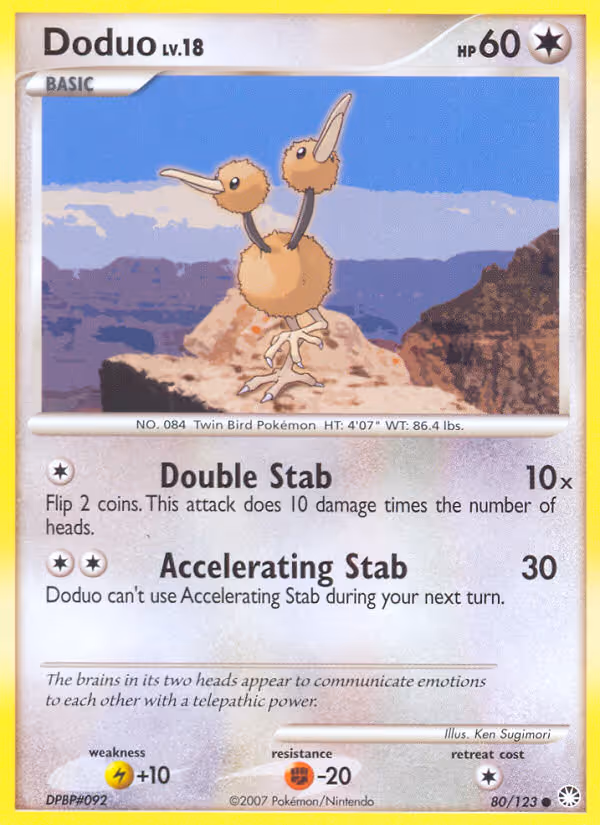 Doduo 80/123 Pokemon card