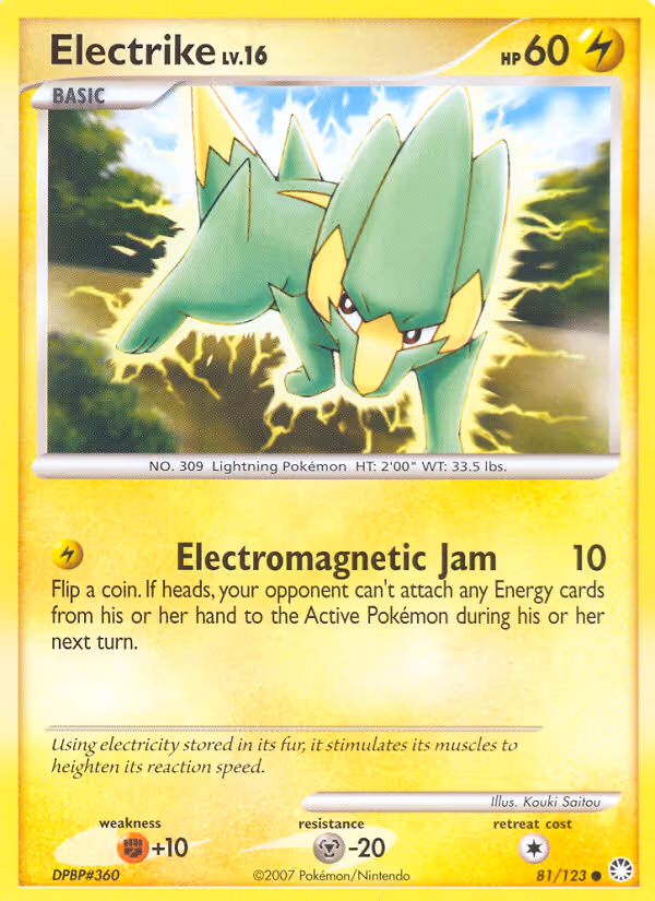 Electrike 81/123 Pokemon card