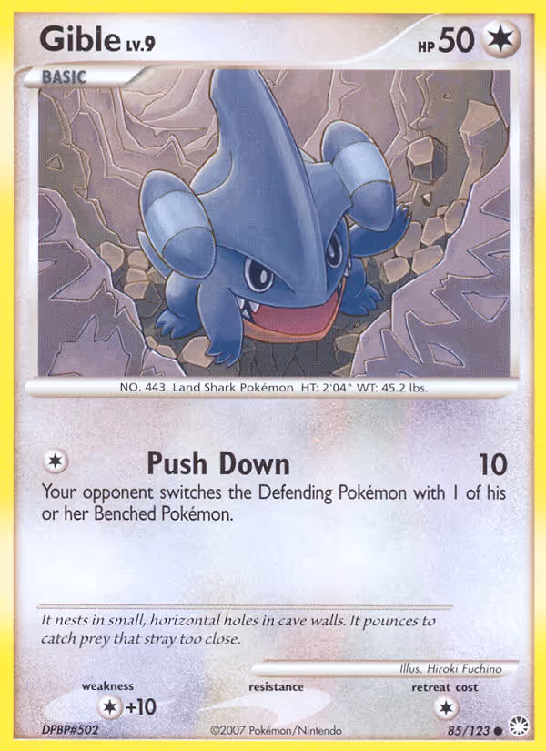 Gible 85/123 Pokemon card