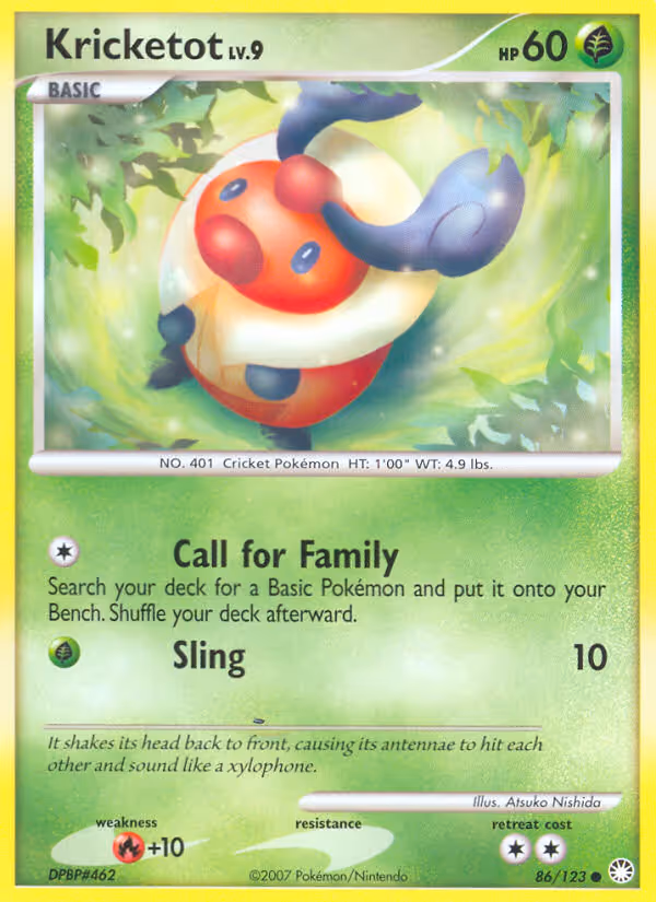 Kricketot 86/123 Pokemon card