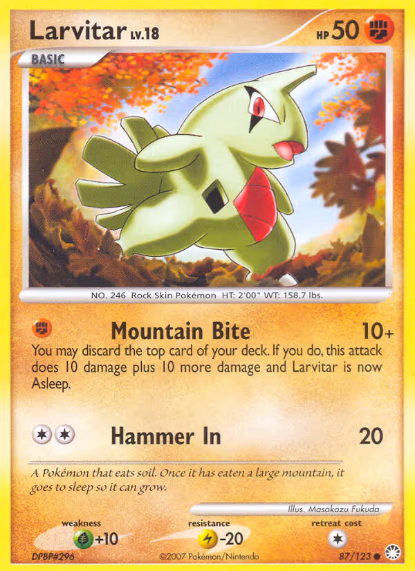 Larvitar 87/123 Pokemon card
